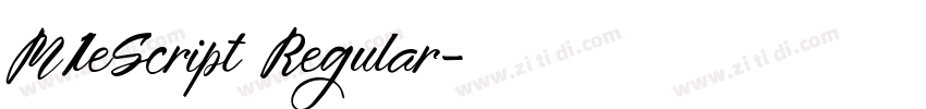 M1leScript Regular字体转换 M1leScript Regular字体转换